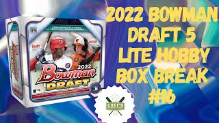 2022 BOWMAN DRAFT 5 LITE HOBBY BOX BREAK 16  LIVE 6152024 [upl. by Matthus]