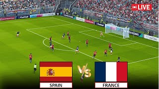 🔴LIVE  FRANCE vs SPAIN I THE FINAL MATCH OF 2024 MENS FOOTBALL I eFOOTBALL PES 21 gameplay [upl. by Stephen]