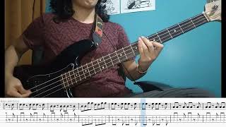 Stargazing  The Neighbourhood Bass Cover with TABS [upl. by Griggs304]