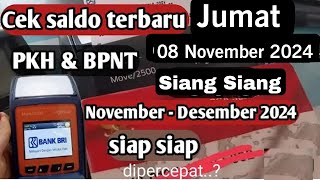 PKH Hari ini Cek Saldo PKH amp BPNT November  Desember BLT600000 Ada Saldo Masuk Kks Kpm [upl. by Nylrac]