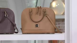 Dooney amp Bourke Saffiano Leather Zip Zip Satchel on QVC [upl. by Ramhaj607]