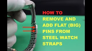 REMOVE AND ADD LINKS FROM FLAT PIN WATCH STRAPS Seiko style bracelets [upl. by Demetris308]