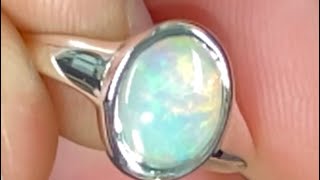 Making a sterling silver opal ring [upl. by Esimorp]