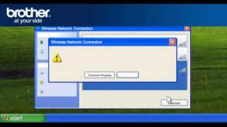 XP  Setup my Wireless Brother Printer with a router that uses security q7cxp [upl. by Ettennahs]