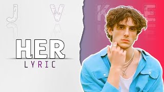 JVKE  HER LYRIC VIDEO [upl. by Novak]