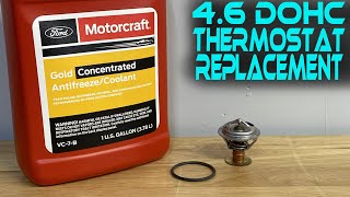 How to replace Thermostat on 46 DOHC Ford Mustang Mach 1 [upl. by Lemra154]