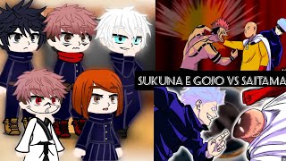 Jujutsu Kaisen react SAITAMA IN JUJUTSU KAISEN✨❤️ SUKUNA E GOJO VS SAITAMA [upl. by Gnak]