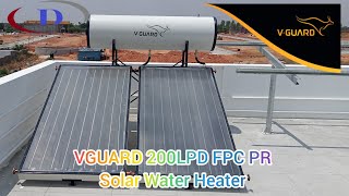 VGUARD 200 LPD FPC PRESSURIZED Solar Water Heater Installation [upl. by Dunning369]