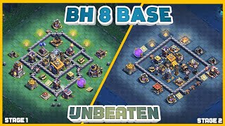 TOP 10 BEST BUILDER HALL 8 BASE  BH8 BASE WITH LINK  BH8 BASE LAYOUT  BH8 ANTI 3 STAR BASE [upl. by Erbua]