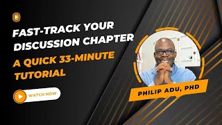 How To Write Your Discussion Chapter [upl. by Eiliab778]