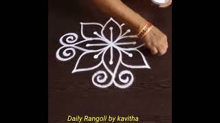 simple rangoli for beginnersDaily morning muggulusmall kolam designschinna muggulu for apartment [upl. by Trevar222]