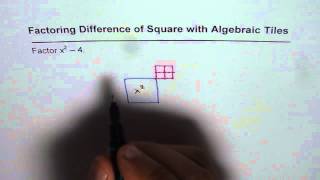 Factor Difference of Squares Using Algebra Tiles 4 [upl. by Alamaj]