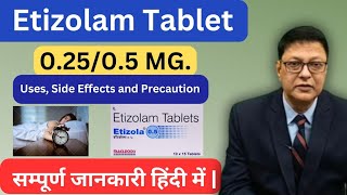 Etizolam Tablet 025 MG Uses in Hindi  Etizolam Tablet 05 MG Uses in Hindi [upl. by Odlamur326]