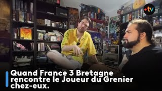 Quand France 3 Bretagne rencontre quotle Joueur du Grenierquot chez eux à Fougères [upl. by Macswan279]