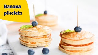 Fluffy Banana Pikelets  Healthy Lunch Box [upl. by Utter]