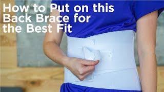 How to Put on This Back Brace for the Best Fit  Womens Lumbar Support for Lower Back Pain [upl. by Zetana]