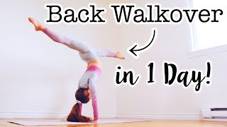 How to do a Back Walkover in One Day [upl. by Edijabab463]