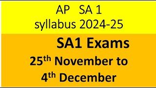 10th class sa1 syllabus 202425  sa1 syllabus for class 10 class 10 sa1 syllabus 202425 [upl. by Nevak664]