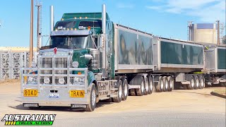 Kenworth T909 road train taking off [upl. by Colombi]