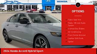 2024 Honda Accord Hybrid Schlossmann Honda City Inventory 41905 [upl. by Dilan]