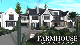 Giant Farmhouse Mansion Bloxburg Speedbuild [upl. by Ellenaj]