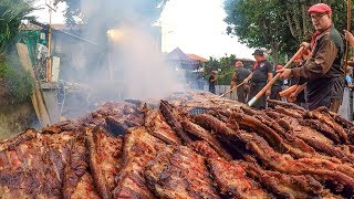 Pork Ribs Festival Huge Italian Street Food Event [upl. by Uhsoj]