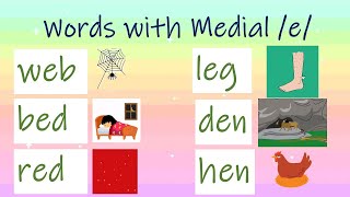 Medial E words  English 2 Quarter 2 Week 2  MELC Base Video  Words with Medial E Sound  Garde2 [upl. by Lienahs]