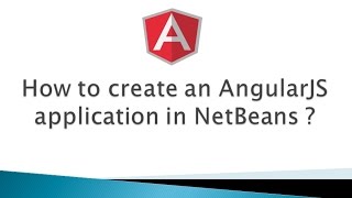 Part 1  How to create an AngularJS application in NetBeans [upl. by Geoffrey786]