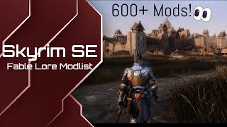 Skyrim Best Wabbajack Modlist 2023 Fable Lore  600 Mods [upl. by Enylhsa]