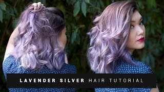 LAVENDER SILVER HAIR TUTORIAL  talkthrough [upl. by Ahsemo]