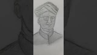 Teachers day special Dr Sarvepalli Radhakrishnan drawing trending youtubeshorts shorts [upl. by Artema]