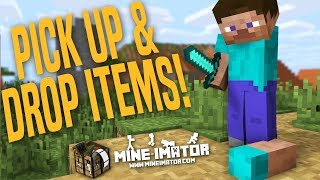 Mineimator Tutorial  How to Pick Up Items amp Drop Items  Part 6 [upl. by Hultgren]