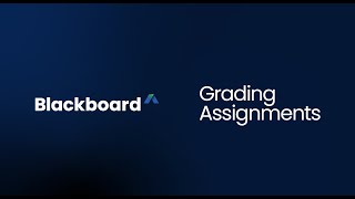 Grading Assignments in Blackboard [upl. by Leodora]