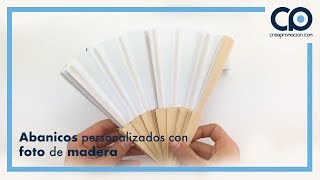 ABANICOS PERSONALIZADOS con foto de madera [upl. by Eedeed]