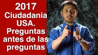 Ciudadanía USA Preguntas ANTES de comenzar el examen [upl. by Aronoel]