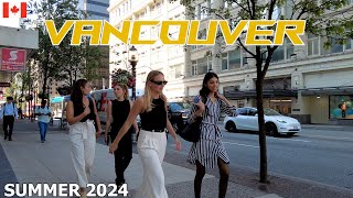 SUMMER LIFE 2024 in VANCOUVER CANADA  City Walking Tour on July 10 [upl. by Alletniuq]