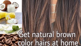 How to get natural brown color hairs with coffemake brown color dye with coffee at home100 effec [upl. by Romo598]