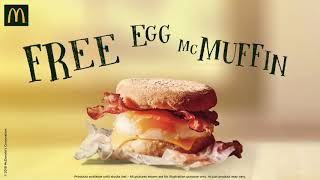 McDonalds Free Egg McMuffin 22nd May  24th May 2018 [upl. by Tristis]