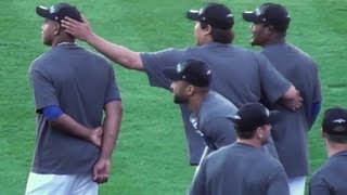 Ryu Hyunjin 류현진 Last Game Dugout HiFives Warmups amp Goofing Around at Postseason Rally with Uribe [upl. by Llerrat761]