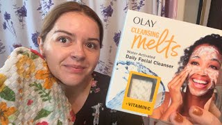 Olay Cleansing Melts  Vitamin C Face Cleanser  Is this the Most Portable Face Wash in the World [upl. by Ulphia]