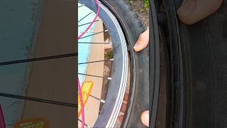 Every Cyclist Should Know This Trick How to Easily Put on a Bicycle Tire shorts bike tips [upl. by Ahsienat701]