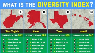 US States Ranked by the Diversity Index  Most Diverse to Least Diverse [upl. by Hay817]