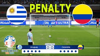 🔴LIVE URUGUAY vs COLOMBIA  PENALTY Shootout Copa America 2024  Live match now  PES Gameplay [upl. by Aralc675]