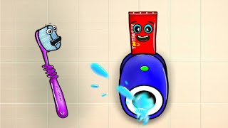 automatic toothpaste machine  animation parody [upl. by Mcgruter587]