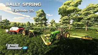 Making ALFALFA HAY amp GRASS SILAGE BALES Seeding Soybeans  Bally Spring  FS22  Episode 35 [upl. by Mil]