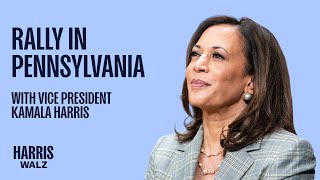 Rally in Pennsylvania with Vice President Kamala Harris  HarrisWalz 2024 [upl. by Anaeerb]