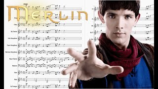 Merlin BBC TV  Opening ThemeMain Titles full orchestral arrangement  free sheet music [upl. by Barthelemy]