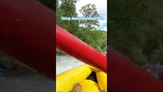 Whitewater rafting down Nantahala Falls river travel nature adventure summer [upl. by Jarlathus]