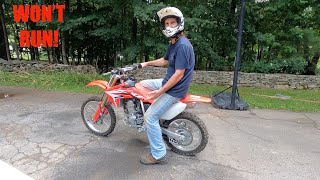 Seller said this Honda Wont Run   Seller Gave Up amp We Bought it Cheap CRF150R Dirt Bike MX [upl. by Sloatman]