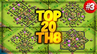 New Best Th8 base link WarFarm Base Top20 With Link in Clash of Clans  best th 8 defense base [upl. by Enairda]